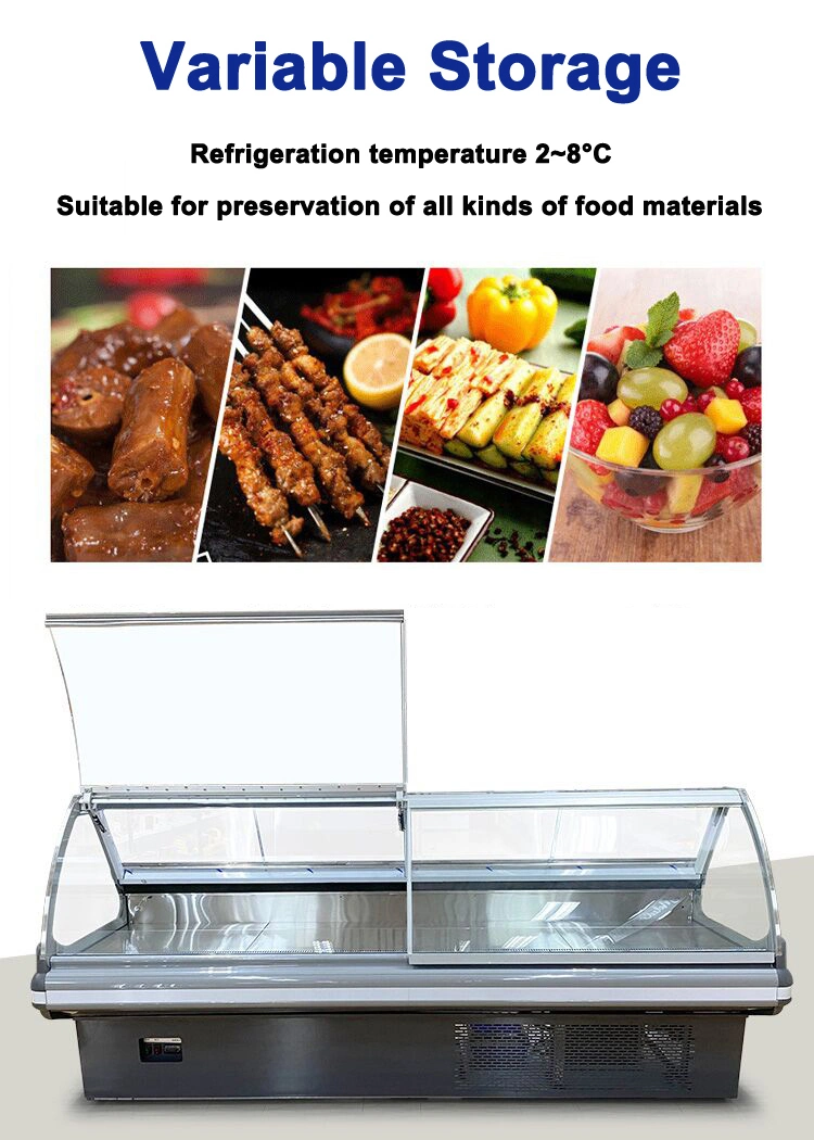 Supermarket Chicken Display Refrigerator Deli Meat Freezer