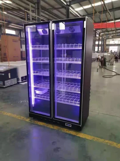 Congelador Vertical Porta de Vidro Geladeira Vitrine de Bebidas Geladeira para Hotel